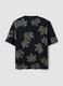 T-shirt nera in puro cotone con scritta "Beauty of nature"_1