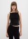 Black Velour Regular Fit Tank Top_2