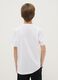 T-shirt girocollo bianca da ragazzo in puro cotone over fit_1