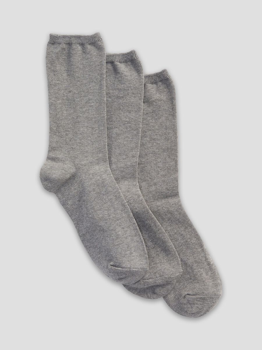 Three-pair pack of mid-length stretch socks_0