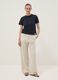 T-shirt blu a maniche corte in puro cotone regular fit_1
