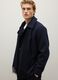 Blue regular fit wool blend jacket with zip_3