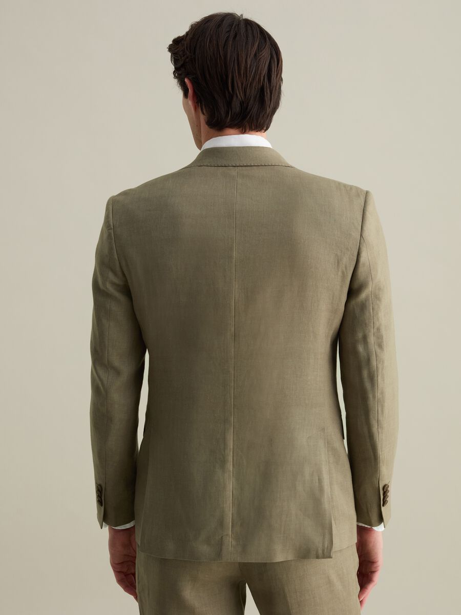 Contemporary regular-fit single-breasted blazer in linen_2