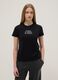 Girls' black pure cotton t-shirt regular fit with print_0