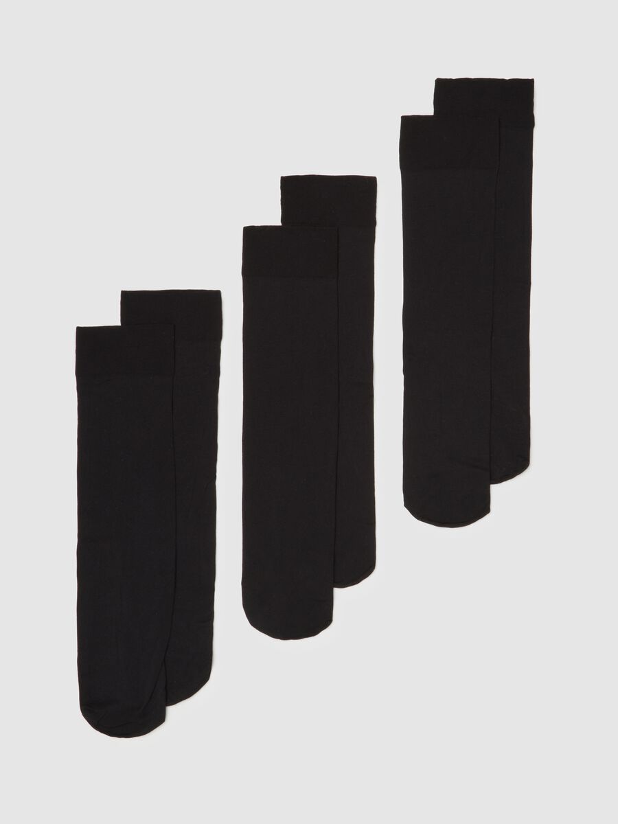 Tripack gambaletti in tessuto elasticizzato neri_1