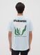Light blue pure cotton jersey T-shirt with print, regular fit_3