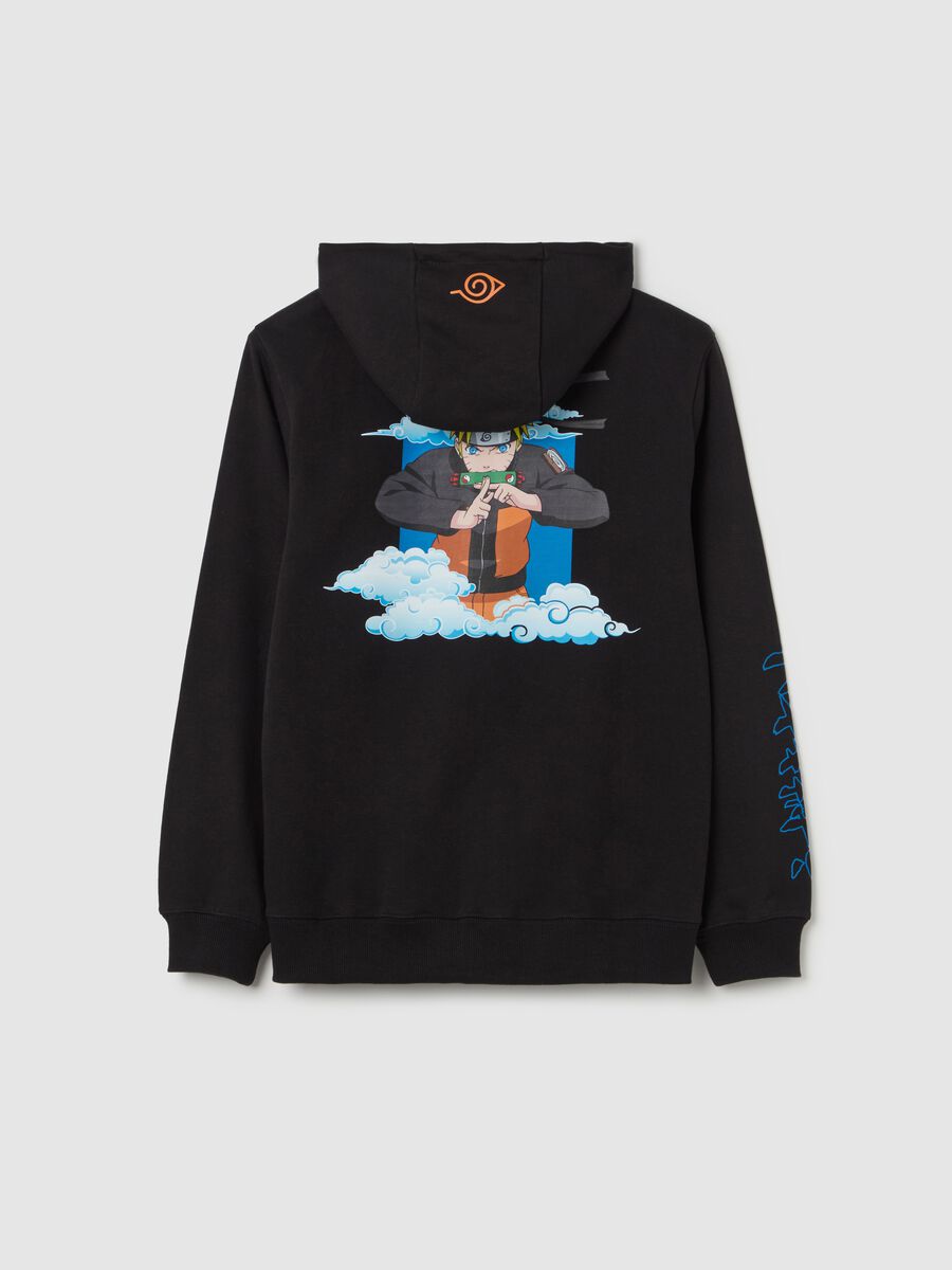 Full-zip sweatshirt with hood and Naruto print_4