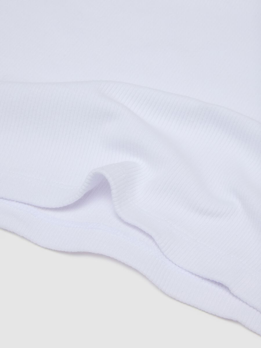 Black stretch cotton T-shirt for girls_2