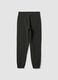 Pantaloni jogger grigio scuro in misto cotone regular fit_1