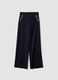 Blue stretch viscose straight-fit trousers_4