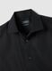 Men’s slim fit black cotton blend shirt_5