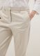 Beige stretch cotton satin trousers regular fit_3