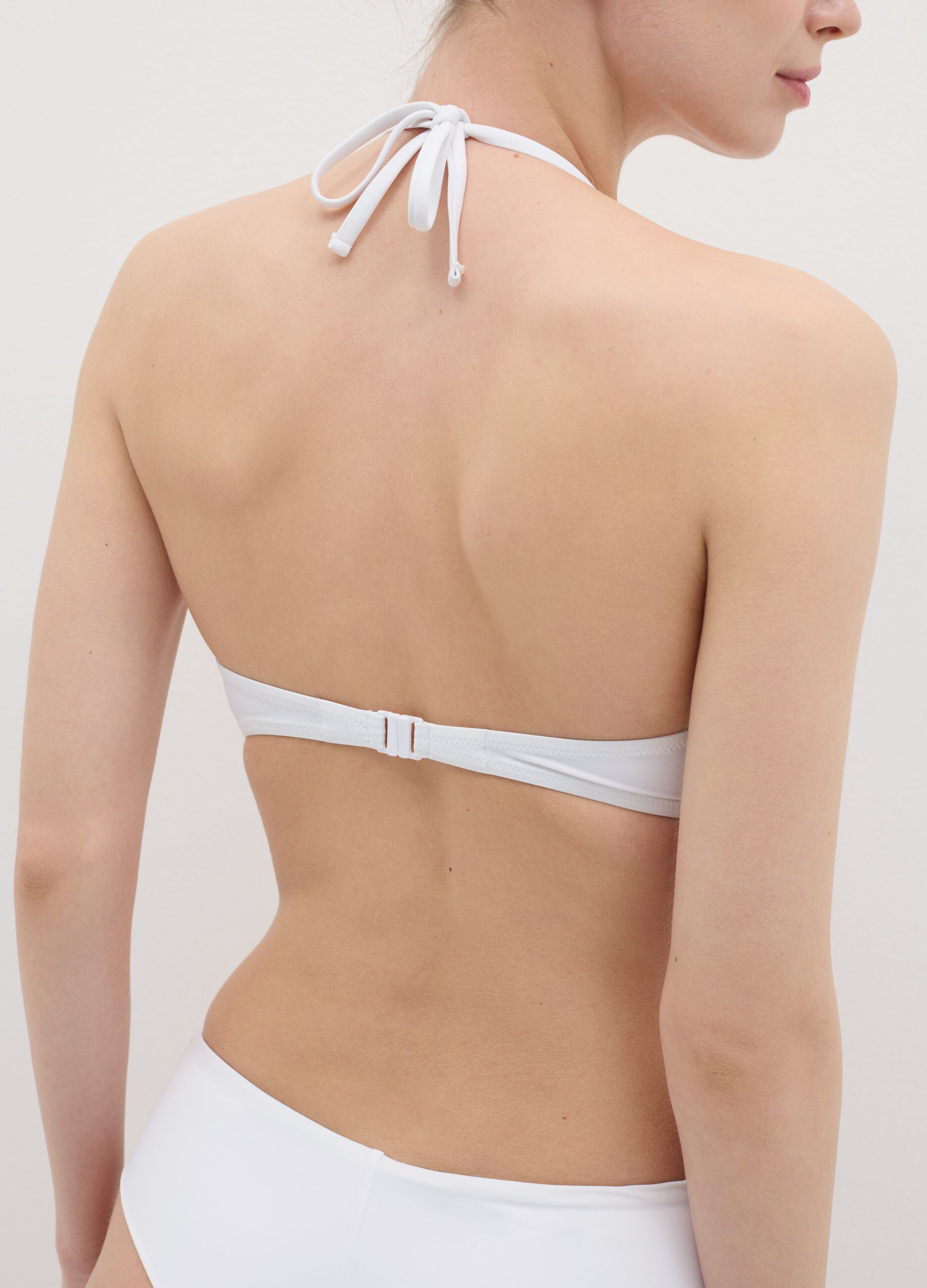 White triangle bikini top