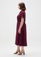 Regular Fit Red Midi Dress with Pockets_1