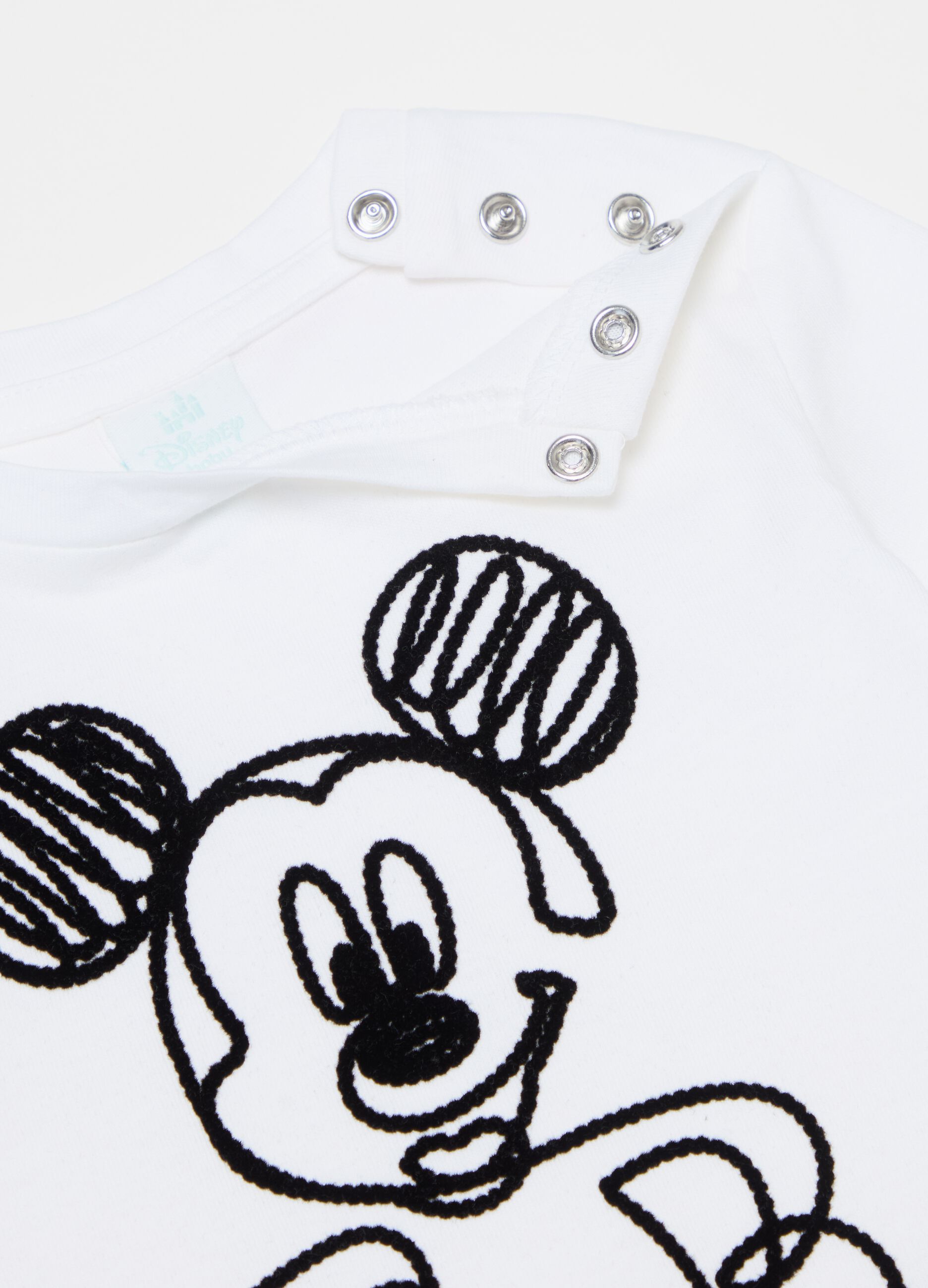 T-shirt with Mickey Mouse print and long sleeves