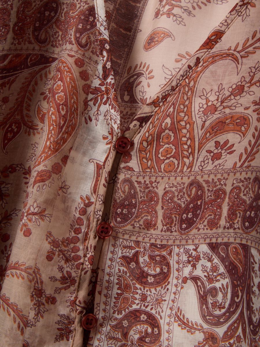 Blusa in misto lyocell multicolor regular fit con bottoni_1