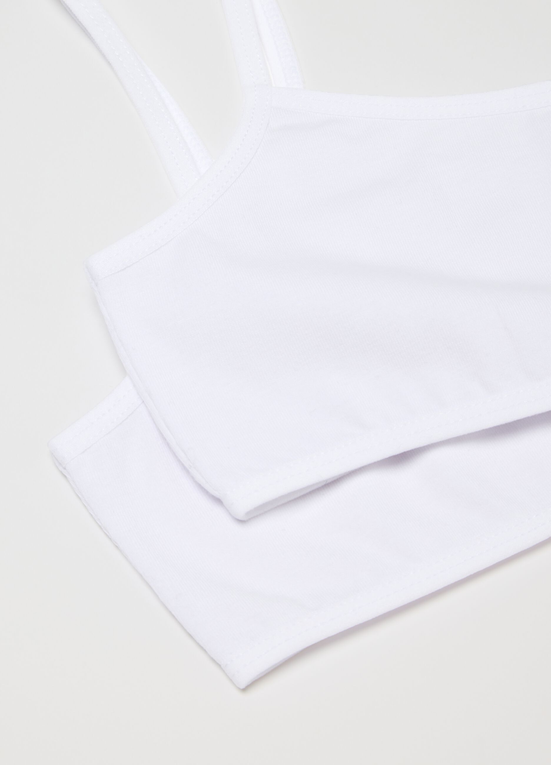 Pack of Girls' White Cotton Bralette Bras