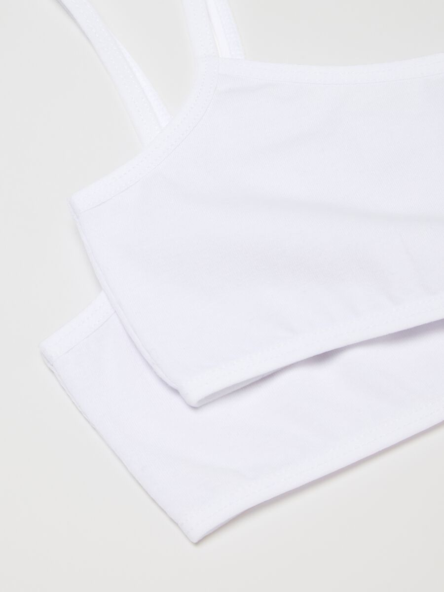 Pack of Girls' White Cotton Bralette Bras_2