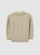 Beige regular fit baby cardigan with buttons_1