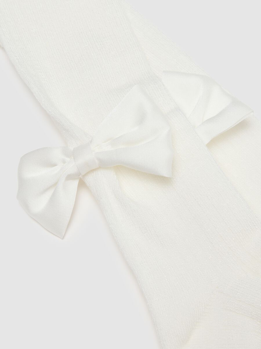 White Tights with Bow_1