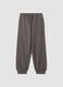 Grey pure cotton oversized joggers for boys_3