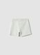 White pure cotton regular fit toddler shorts_1