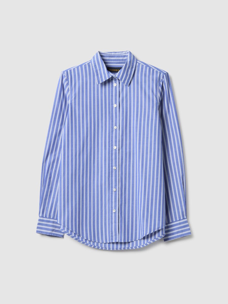 Multicoloured striped pure cotton shirt, regular fit_4