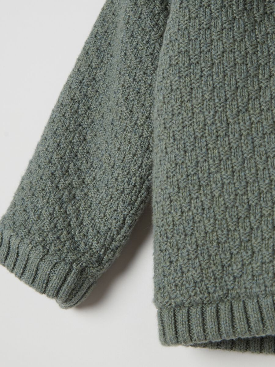 Knitted jacket with hood and sherpa lining_3