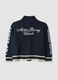 Blue zip-up cardigan with racing embroidery_5