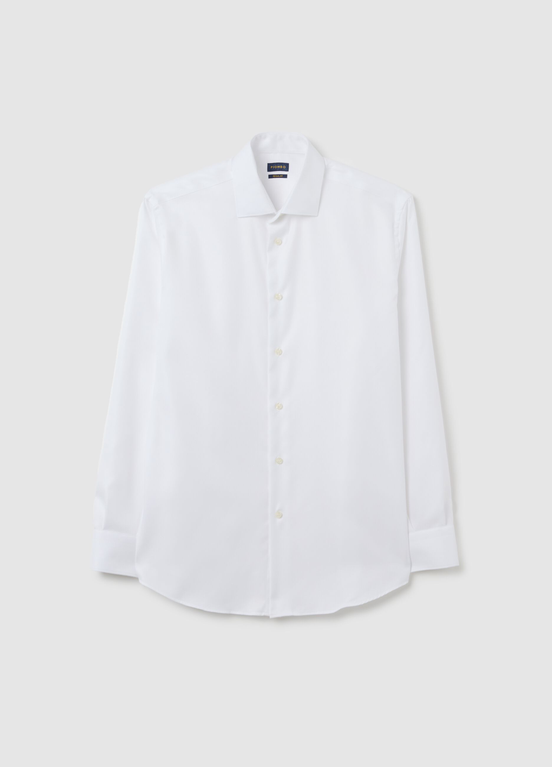 White Long-Sleeve Cotton Shirt