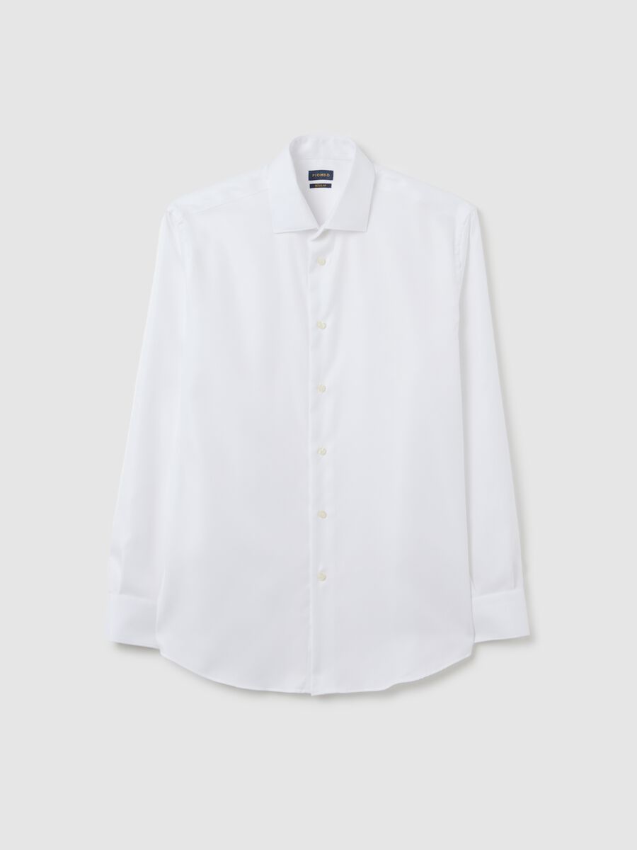 White Long-Sleeve Cotton Shirt_4