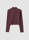 T-shirt viola crop in tessuto elasticizzato con collo rialzato Easy Dry ALTAVIA STUDIO_7