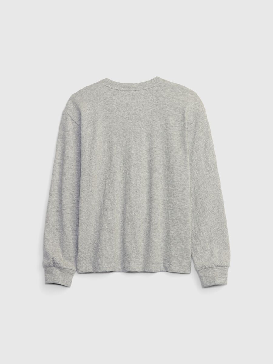 Long-sleeved T-shirt with degradé logo print_1
