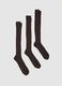 Brown pure cotton long socks tripack_0