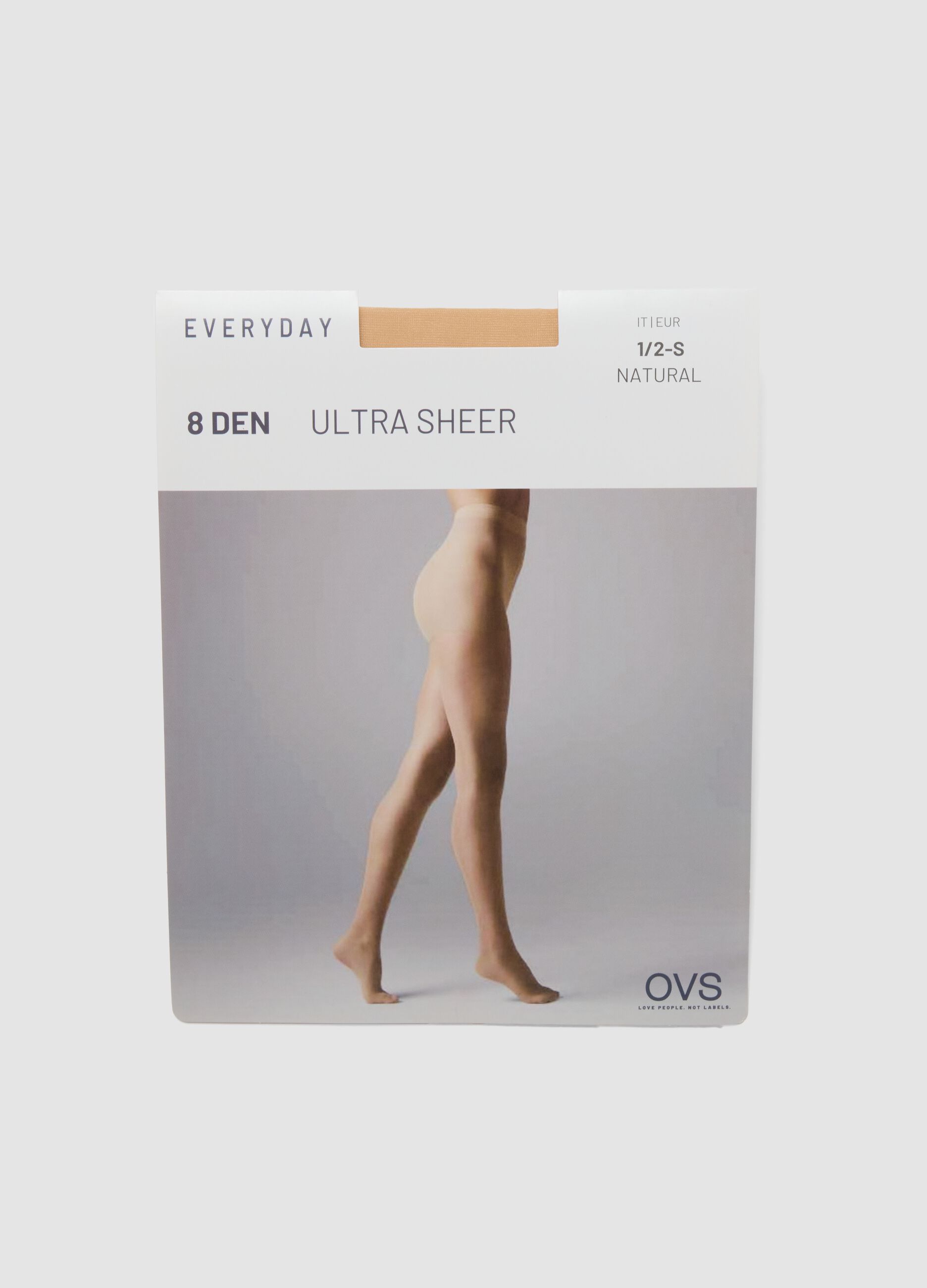 Light beige ultra-sheer stretch tights
