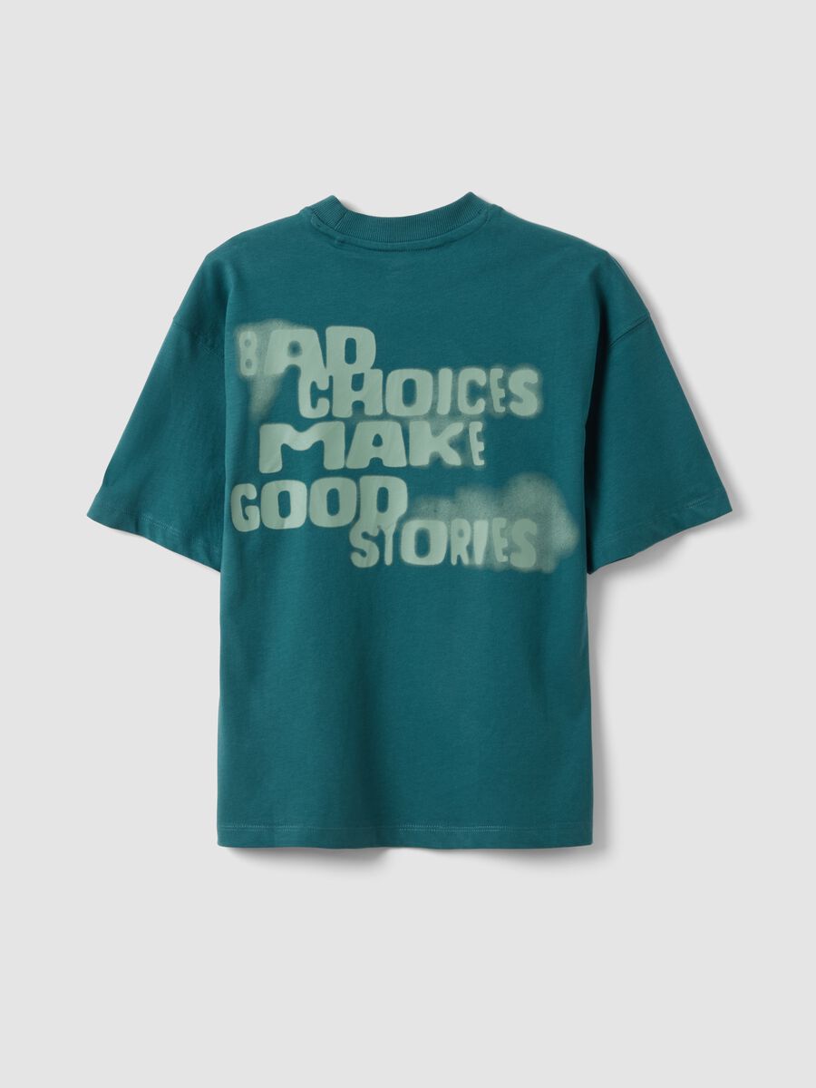 Oversized green pure cotton T-shirt for boys_4