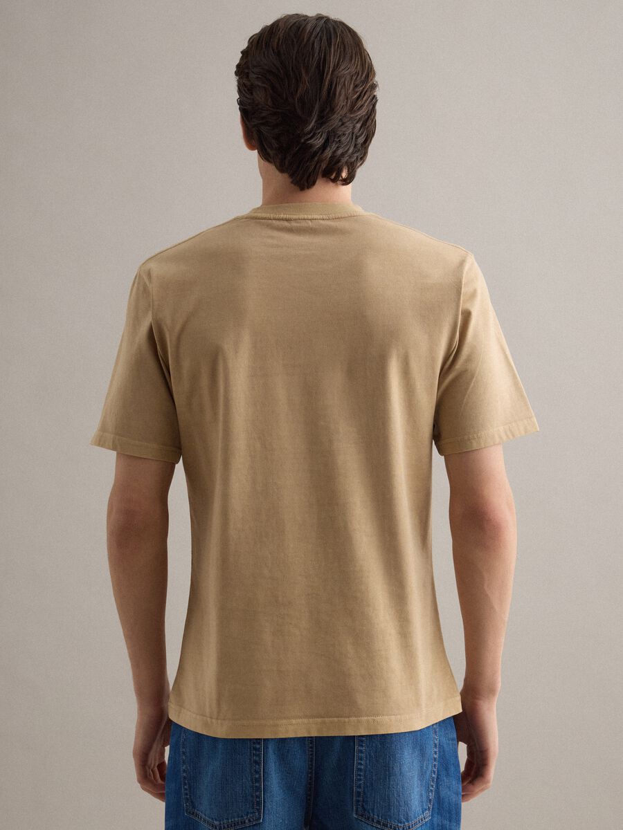Beige pure cotton T-shirt relaxed fit_3