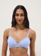 Blue triangle bra with lace detail_0