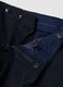 Pantaloni formali blu in cotone elasticizzato slim fit_1