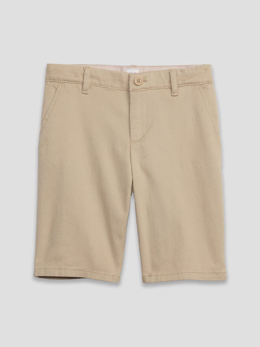 Solid colour Bermuda shorts with pockets_0