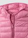 Pink padded ultralight gilet with hood and zip for girls_7