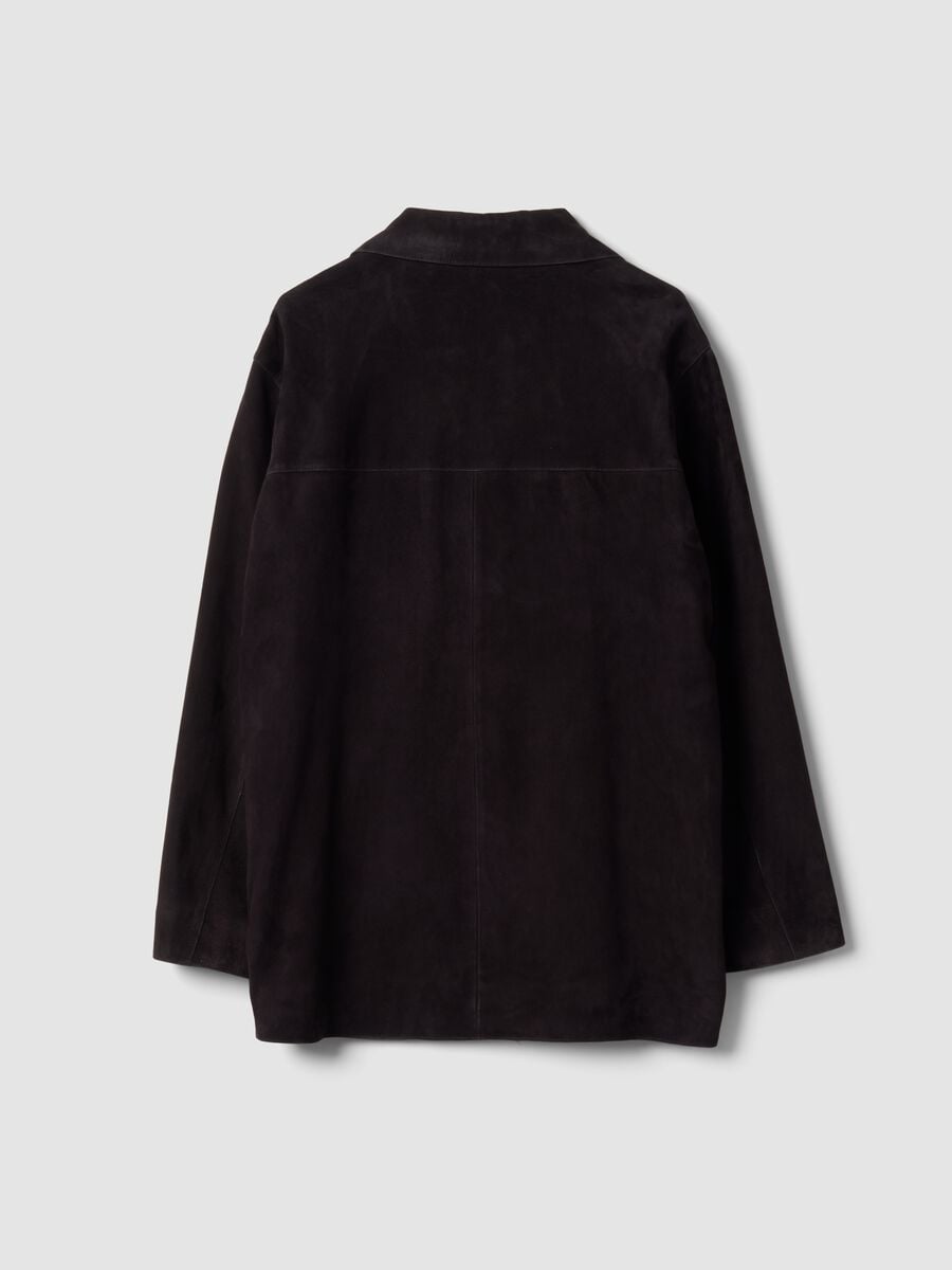 Giacca nera in vera pelle regular fit_2
