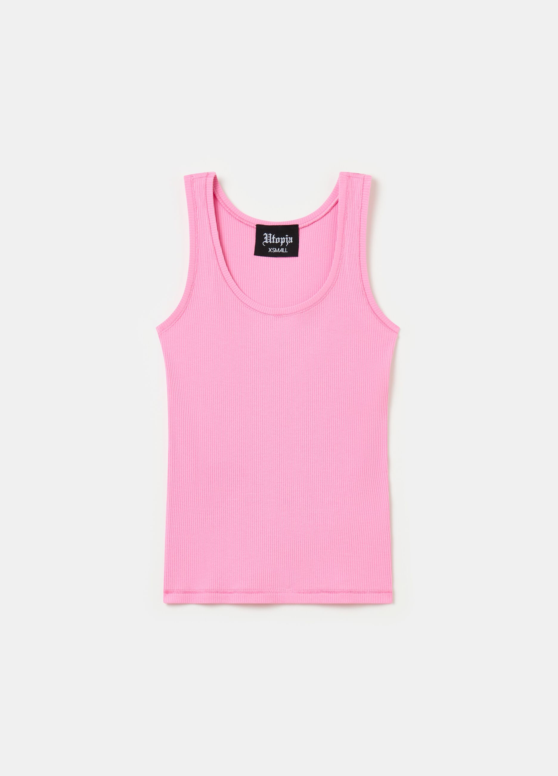 Ribbed Tank Top Pink