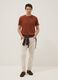 T-shirt rossa in puro cotone a maniche corte regular fit_1