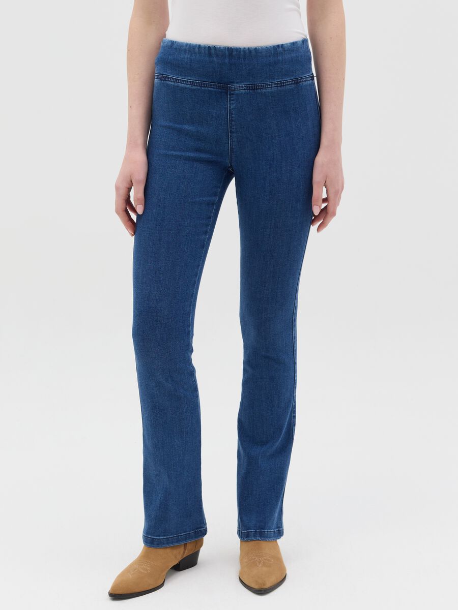 Flare-fit jeggings in stretch denim_1