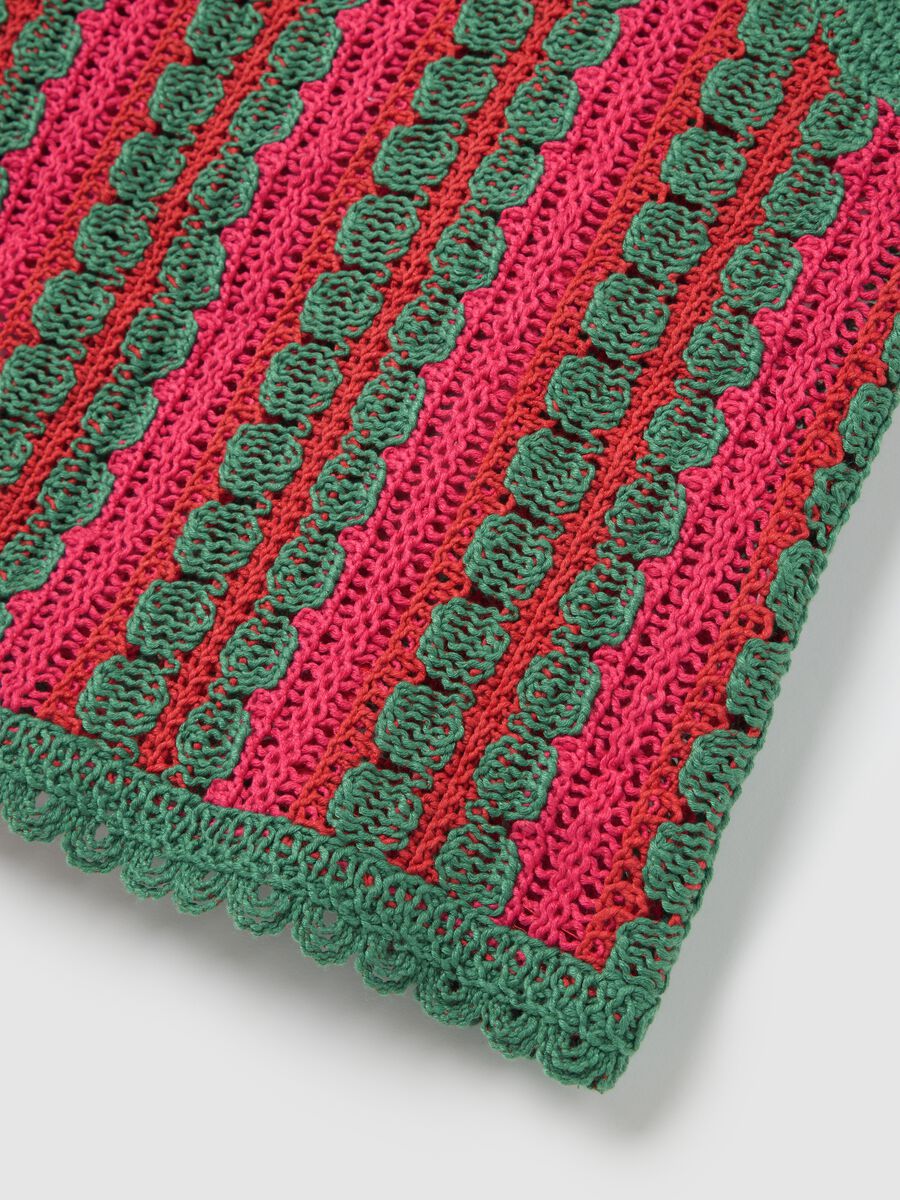 Green and pink striped crochet tank top Piombo_1