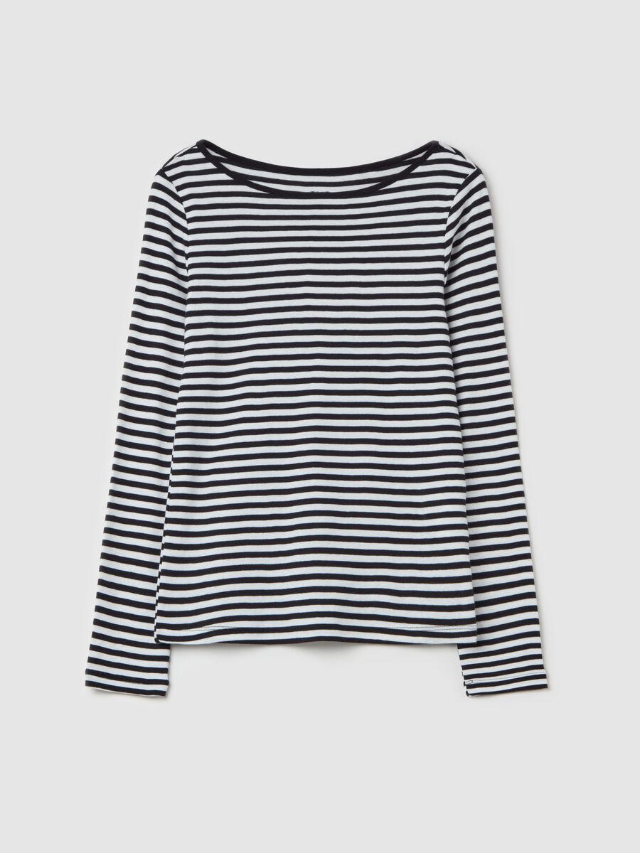 Long-sleeved striped T-shirt_4
