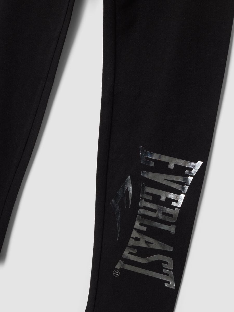 Black stretch cotton leggings_2