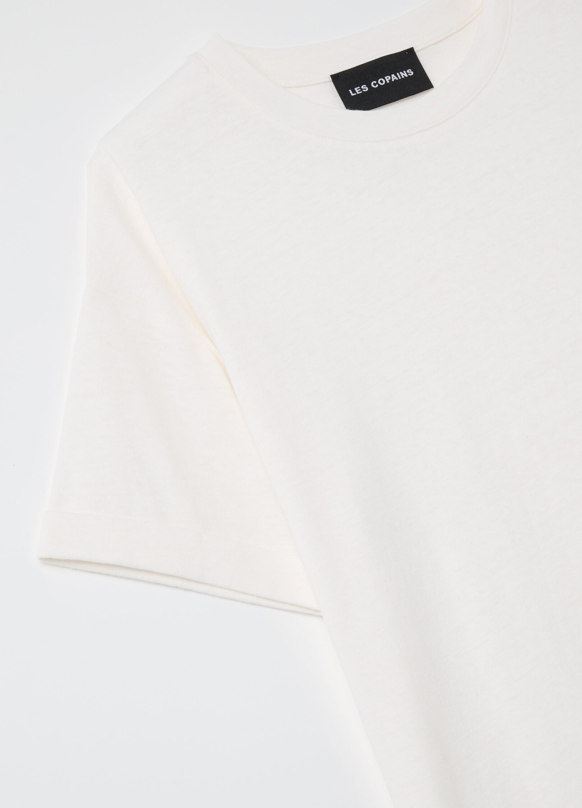 Oversized T-shirt in cotton and linen