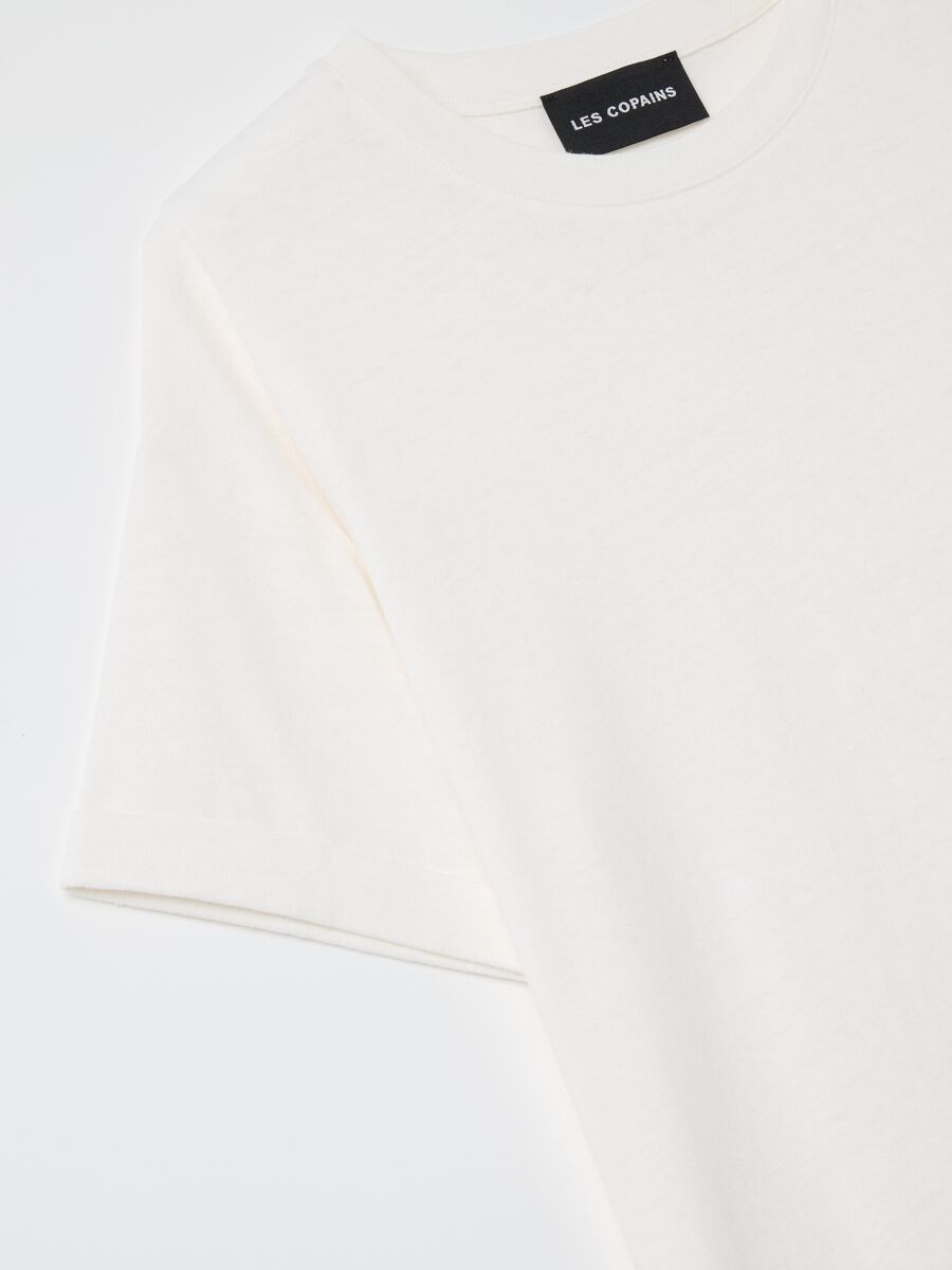 Oversized T-shirt in cotton and linen_5